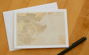 Tybee Island Map Notecards (1925) 4.25"x5.5"