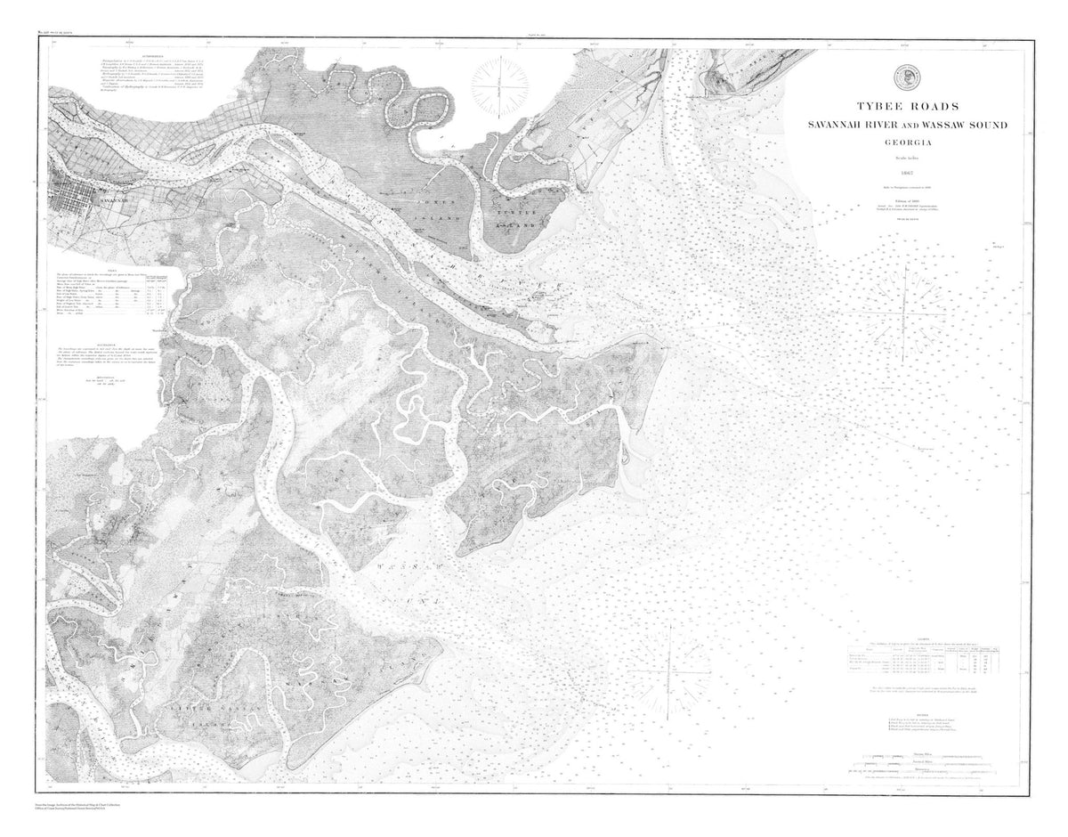Tybee Roads Map 1831 – HullSpeed Designs