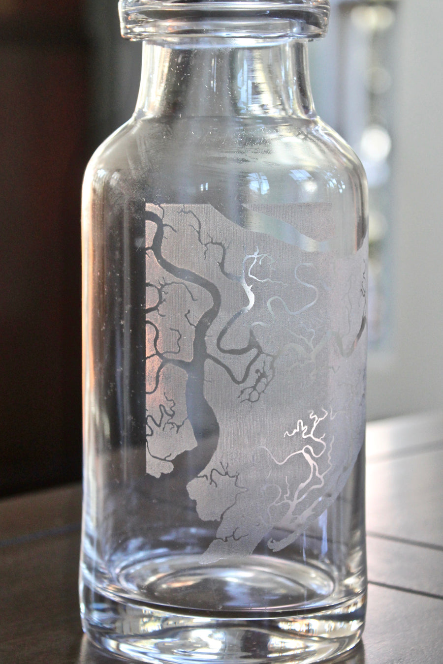 Tybee Island Engraved Glass Carafe