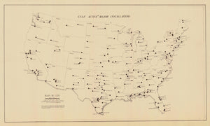 United States Air Force Major Installations Map - 1955