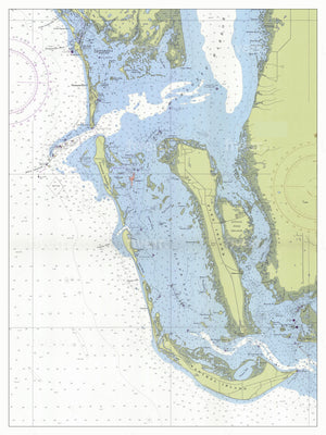 Useppa Island Map - Pink & Green