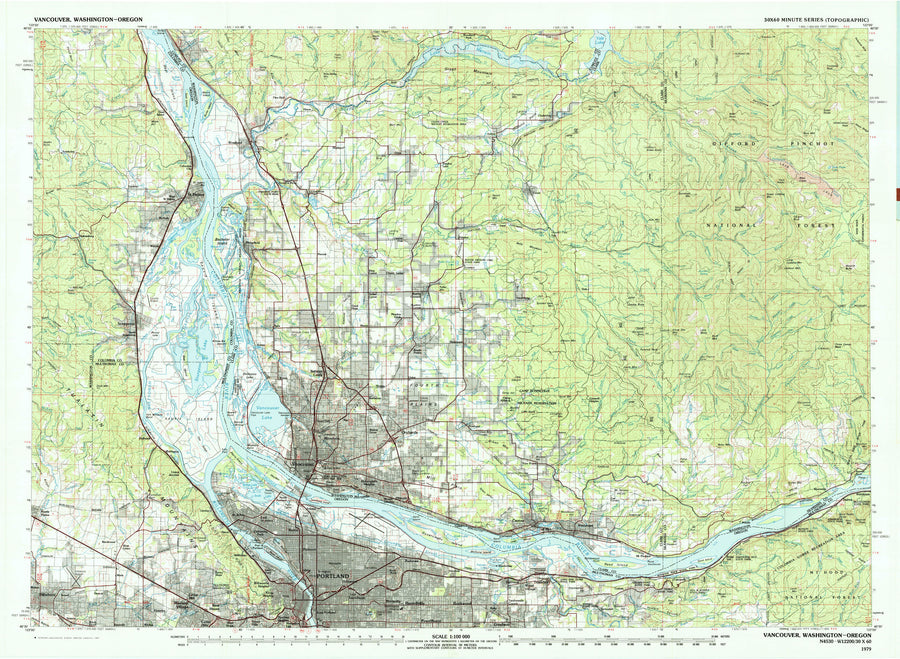 Vancouver Washington Topographic Map - 1979