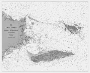 Virgin Island Passage Map (B&W)