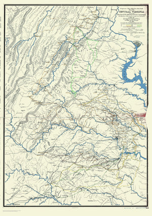 Virginia (Central) Map - 1865