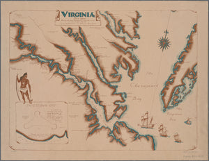 Virginia and Chesapeake Bay Map - 1602 to 1622