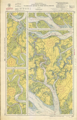 Wadmalaw River to Port Royal Sound Map - 1952