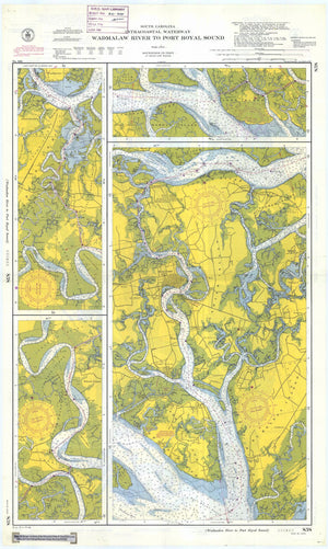 Wadmalaw River to Port Royal Sound Map - 1954