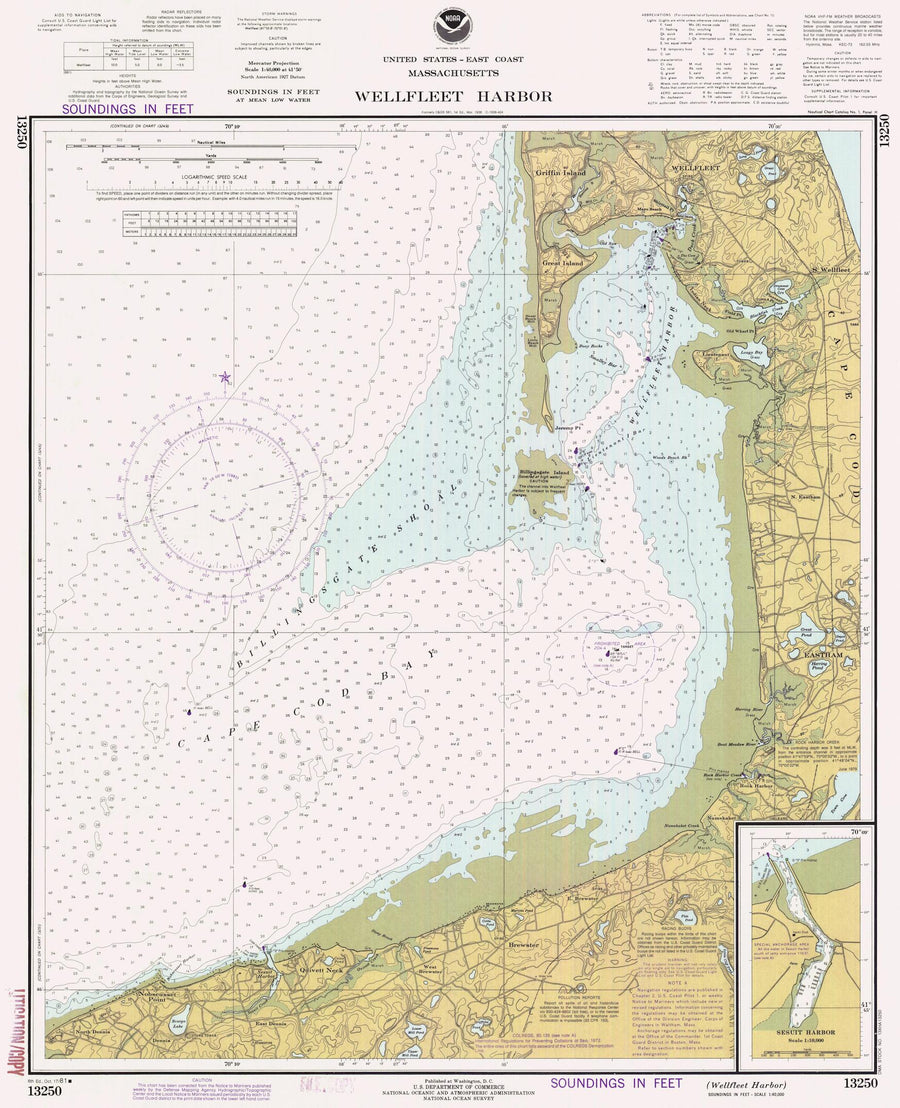 Wellfleet Harbor Map - 1981