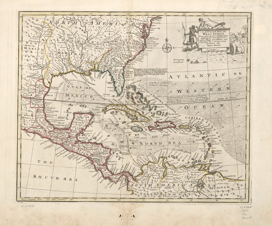 West Indies Map - 1752