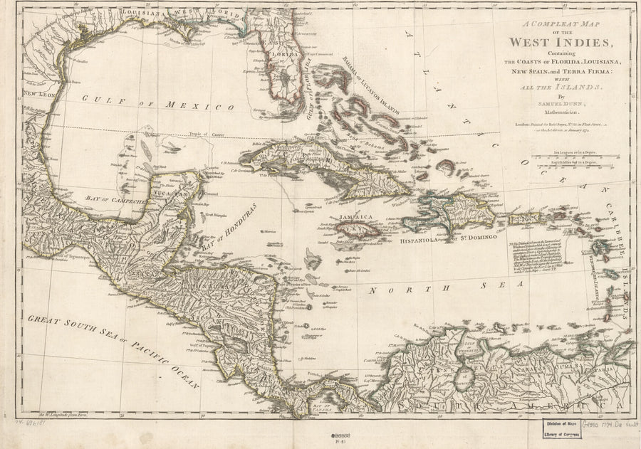 West Indies Map - 1794