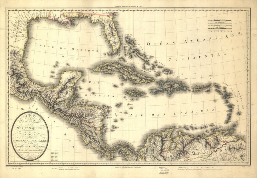 West Indies and Mexican Gulph Map - 1806