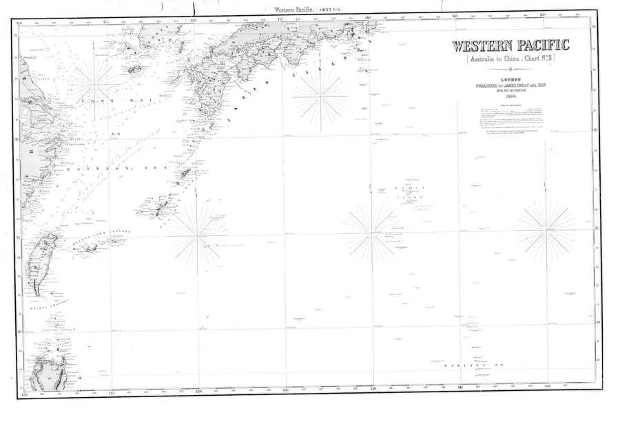 Western Pacific - Australia to China Map - 1866