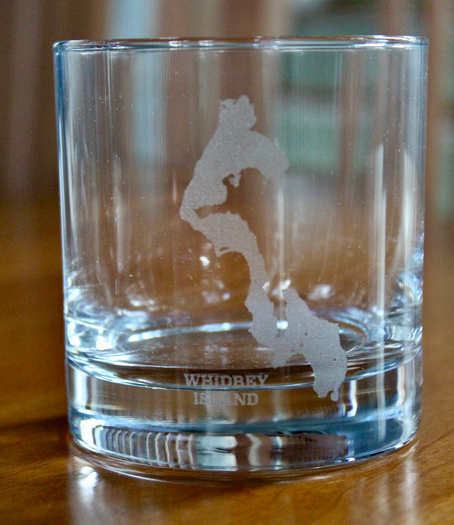Whidbey Island Map Glasses