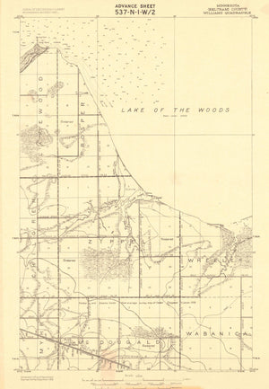 Williams, Minnesota Topographic Map - 1918