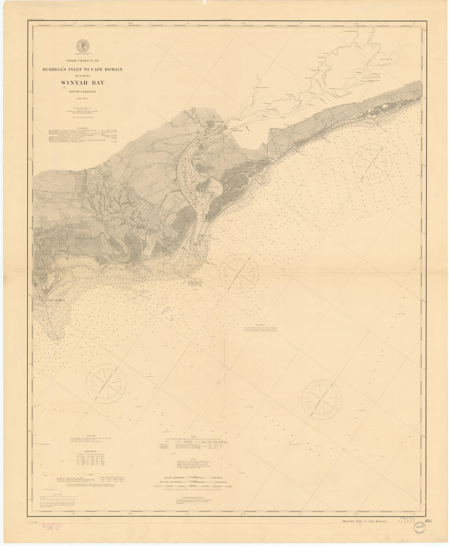 Winyah Bay - Murrells Inlet to Cape Romain Map - 1899