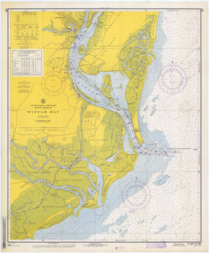 Winyah Bay Map - 1967