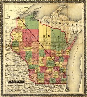 Wisconsin Map 1857