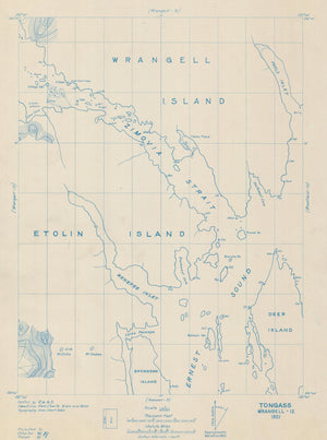 Wrangell and Etolin Islands Map 1921