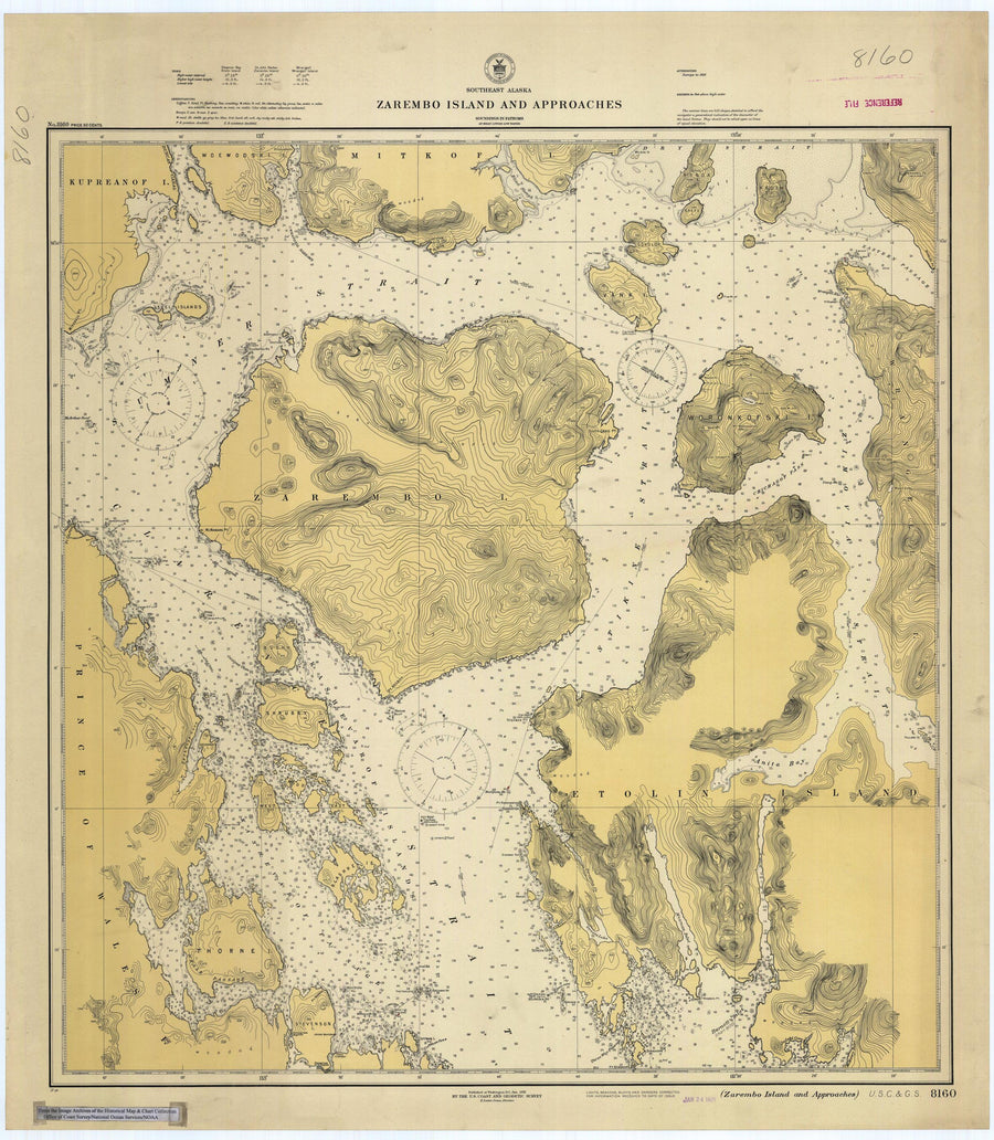 Zarembo Island Alaska Map 1921